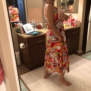 Vibrant Floral Sleeveless Dress